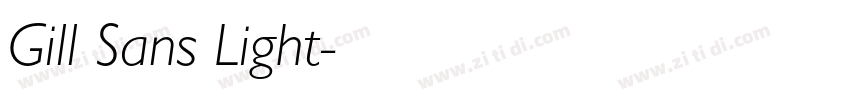 Gill Sans Light字体转换